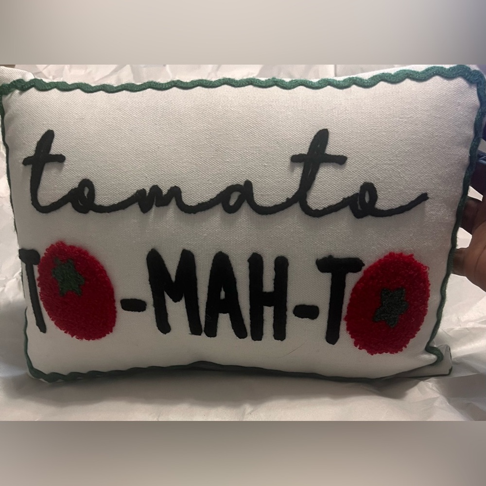 Tomahto rectangle decorative Pillow with checker color backing TARGET